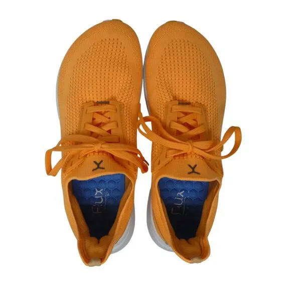 Flux Adapt Cantaloupe Orange Breathable Knit Runners Sneakers - Picture 7 of 12